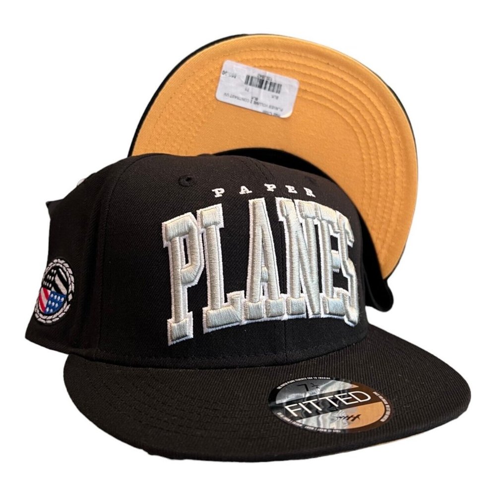 Paper Plane VOL 2 Fitted Hat Cap With Pin Black Roc Nation Jay-Z